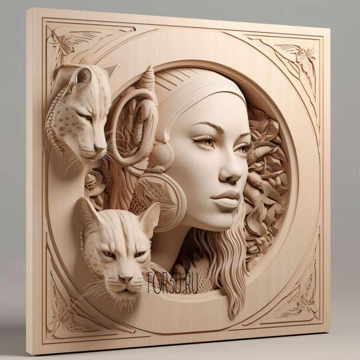 Doja Cat 3 stl model for CNC